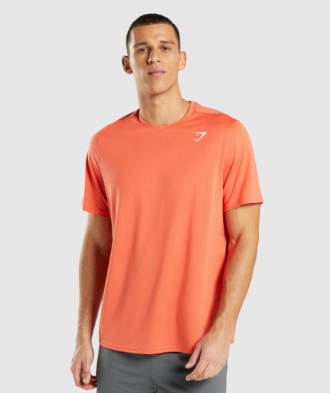 Koszulki Gymshark Arrival Regular Fit Męskie Pomarańczowe | PL 748NZL